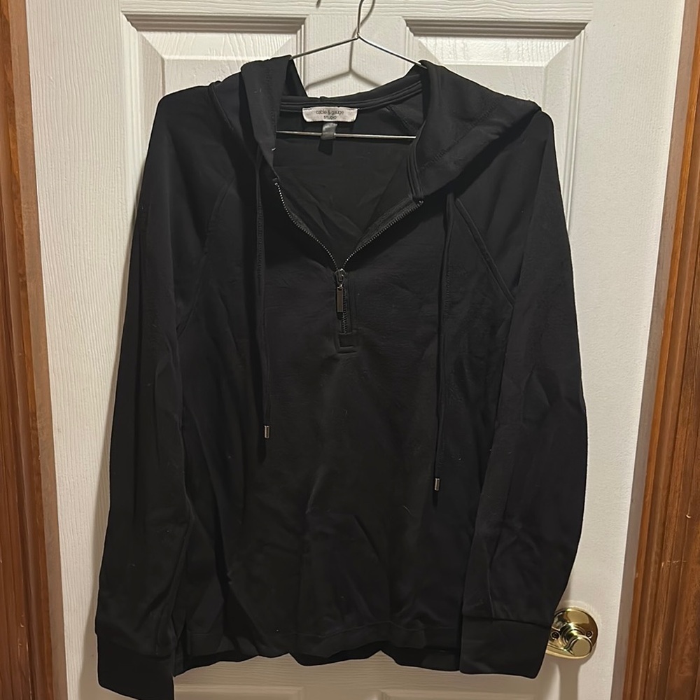 Cable & Gauge Black Hoodie Sweatshirt